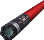Viper Sinister 58'' 2-Piece Billiard/Pool Cue, Black With Burgundy/Cream Points, 21 Ounce