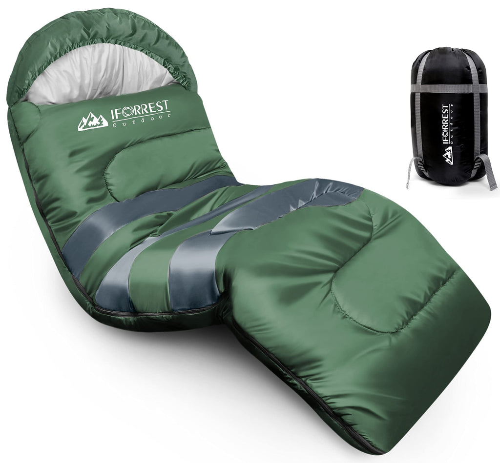 Iforrest Sleeping Bag For Adults - Cold Weather Camping Bed (All Seasons) - Extra-Wide & Warm, Best Waterproof Backpacking Gear 