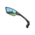 Meachow New Scratch Resistant Glass Lens,Handlebar Bike Mirror, Rotatable Safe Rearview Mirror, Bicycle Mirror, (Silver Left Sid