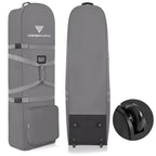 Darekuku Soft Sided Golf Travel Bag For Airlines With Wheels, Foldable Golf Club Travel Cover With Support Rod For Extra Protect