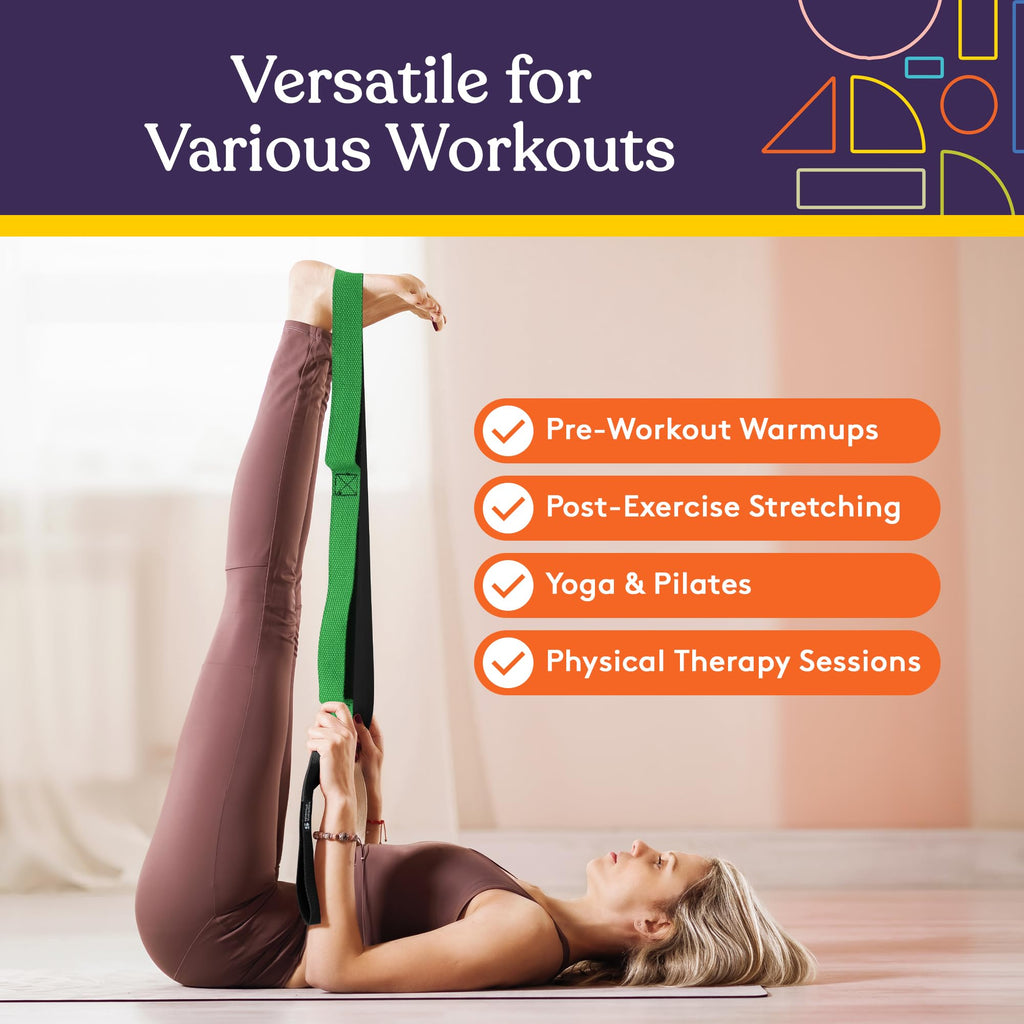 Special Supplies Yoga Strap For Stretching, Stability Training, Fitness, Flexibility, Physical Therapy, Home Workout Equipment,