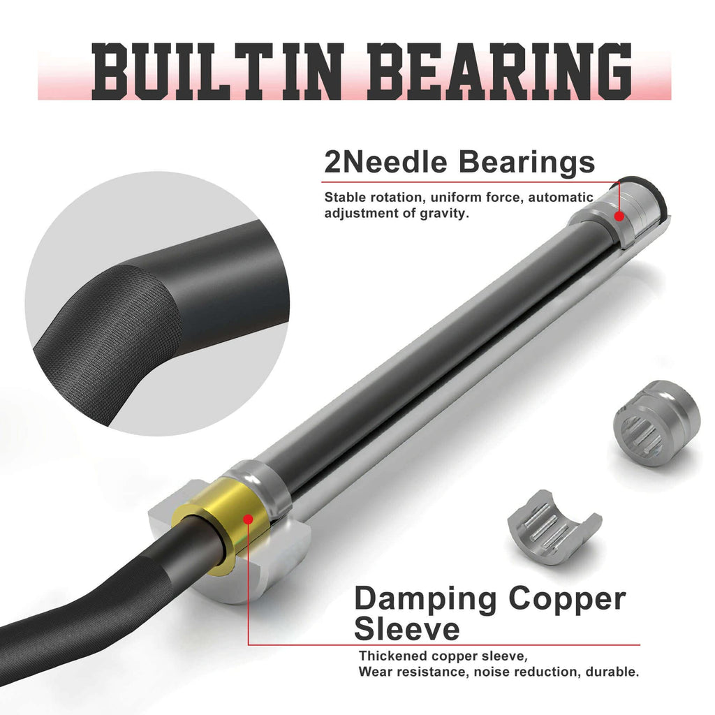 Holleyweb Olympic Training Barbells Curl Bar 300Lbs/400Lbs/700Lbs/1500Lbs Weight Capacity Available,Workout Barbell Super Suitab