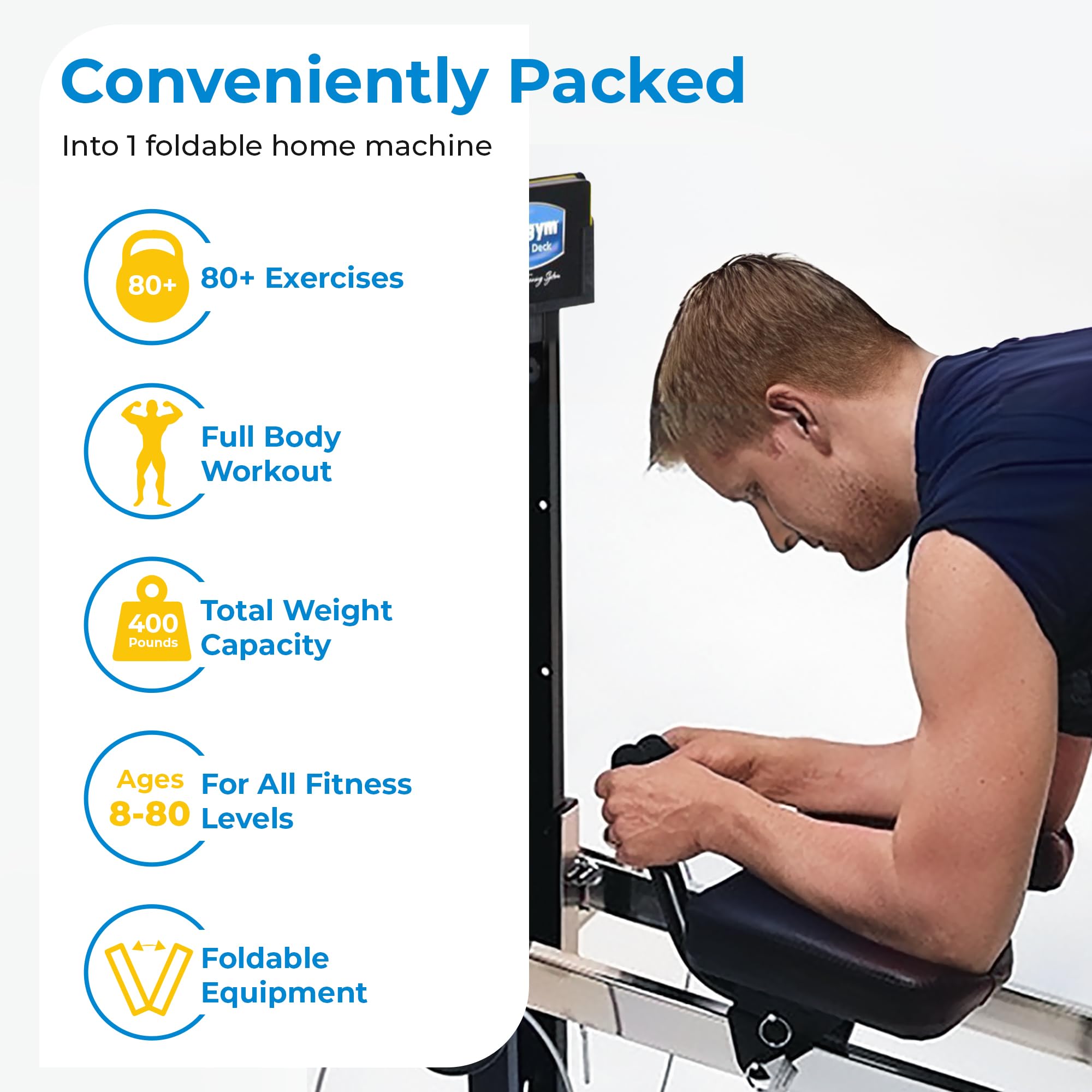 Total Gym Men And Women Universal Total Body Training Home Gym Workout Machine Equipment With Squat Stand, Leg Pull, 2 Ankle Cuf