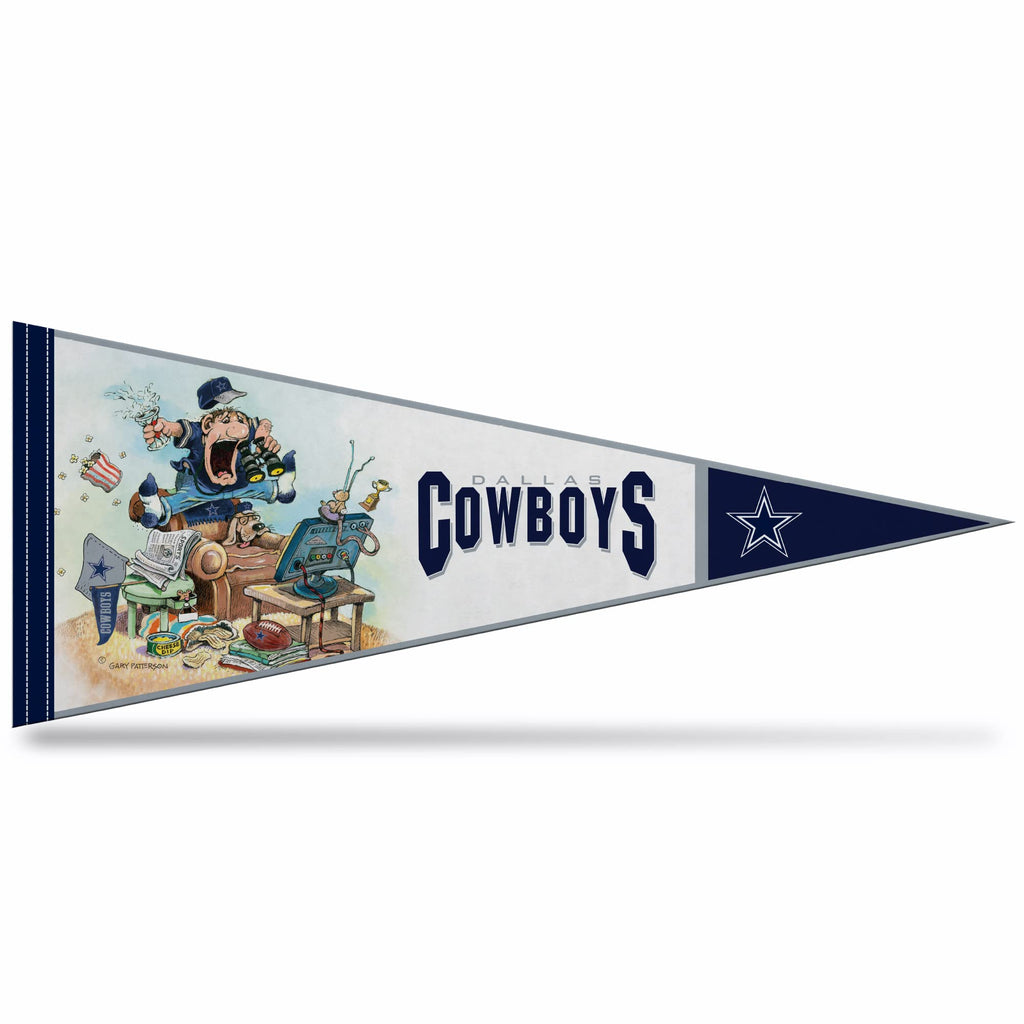Rico Industries Nfl Football Dallas Cowboys ''The Fan'' By Gary Patterson 12'' X 30'' Felt Wall D  Cor Pennant - Great For Home/