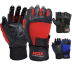 Mrx Weight Lifting Gloves Gym Fitness Exercise Bodybuilding Workout Powerlifting Red (Medium)