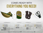 Bear Butt Double Parachute Hammock - Khaki / Dark Green