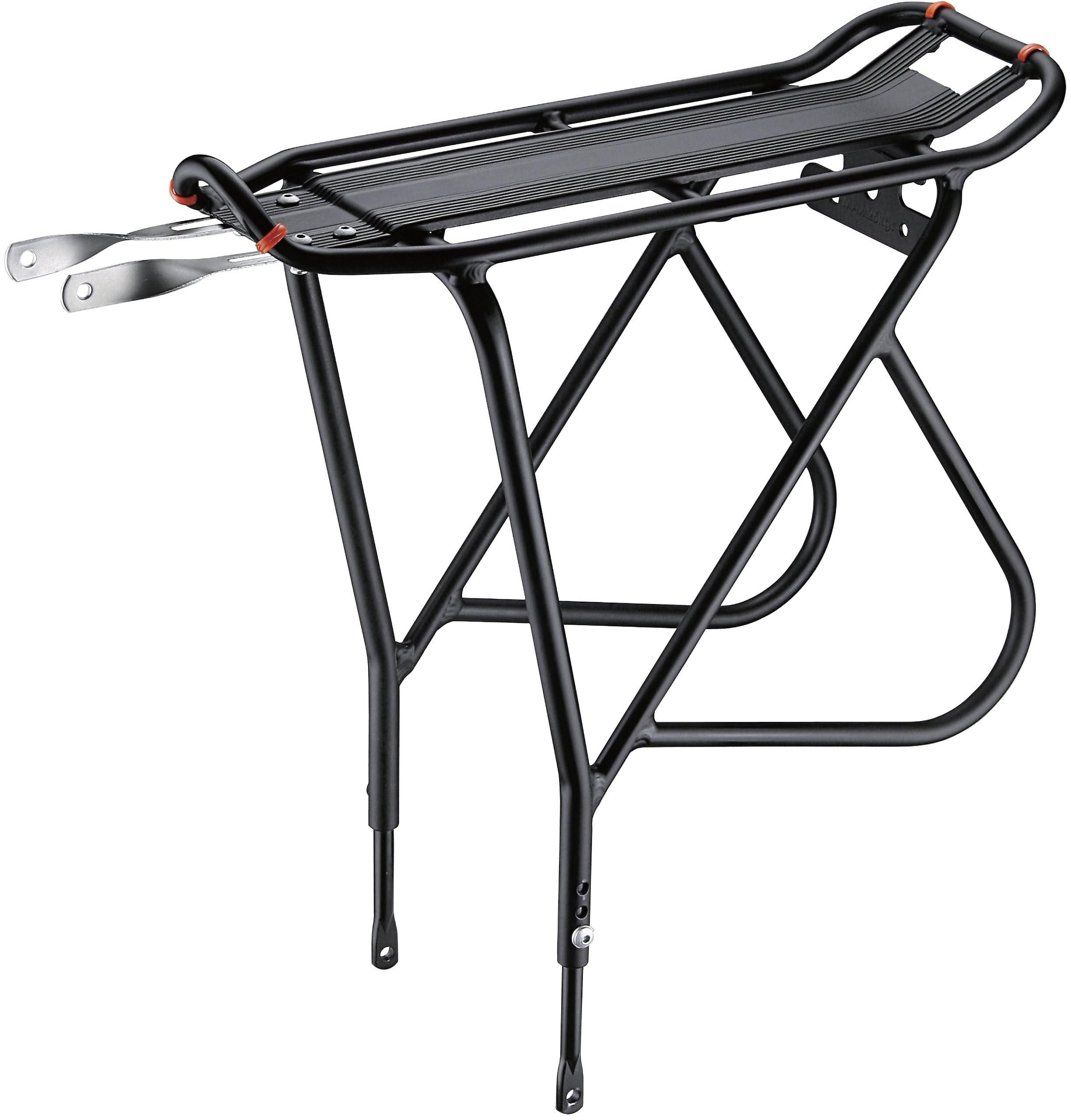 Ibera Bike Rack - Bicycle Touring Carrier with Fender Board, Frame-Mounted for Heavier Top & Side Loads, Height Adjustable for 2