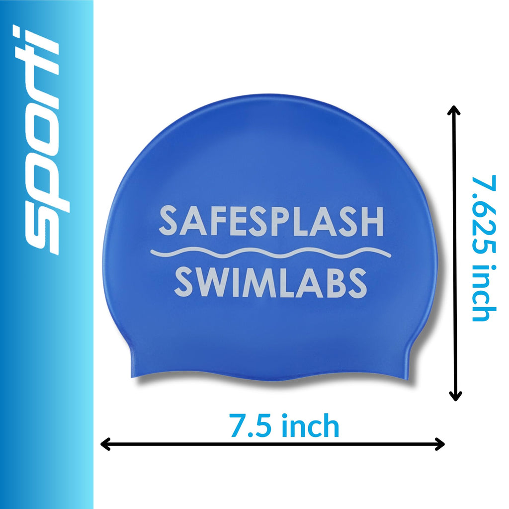 Sporti Safesplash Swimlabs Silicone Swim Cap - New Royal