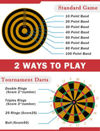 Ranslen Magnetic Dart Board For Kids And Adults, Double Sided Board Games With 15Pcs Magnetic Darts, Boy Gifts Dartboard Toys Gi