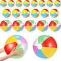 Glimin 100 Pack Inflatable Beach Balls 10'' 11'' 12.6'' Rainbow Colored Beach Ball Summer Pool Party Toys for Water Games Hawaii