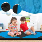 Giantex 4X8X2 Gymnastics Mat, Folding Anti-Tear Gymnastics Panel Mats W/Carrying Handles, Hook And Loop Fastener, Lightweight Tu