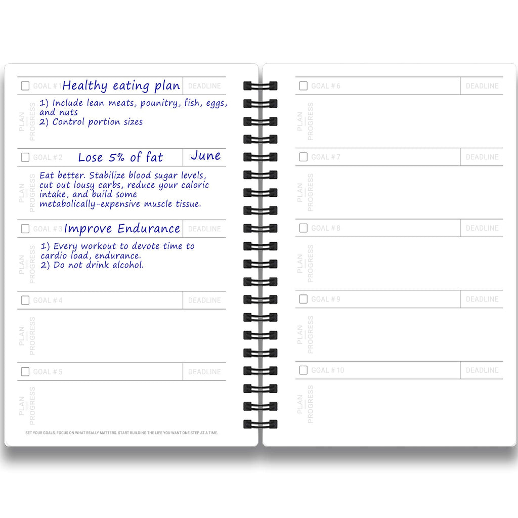 Fitness Journal & Workout Planner - Designed By Experts Gym Notebook, Workout Tracker, Exercise Log Book For Men Women - Blue