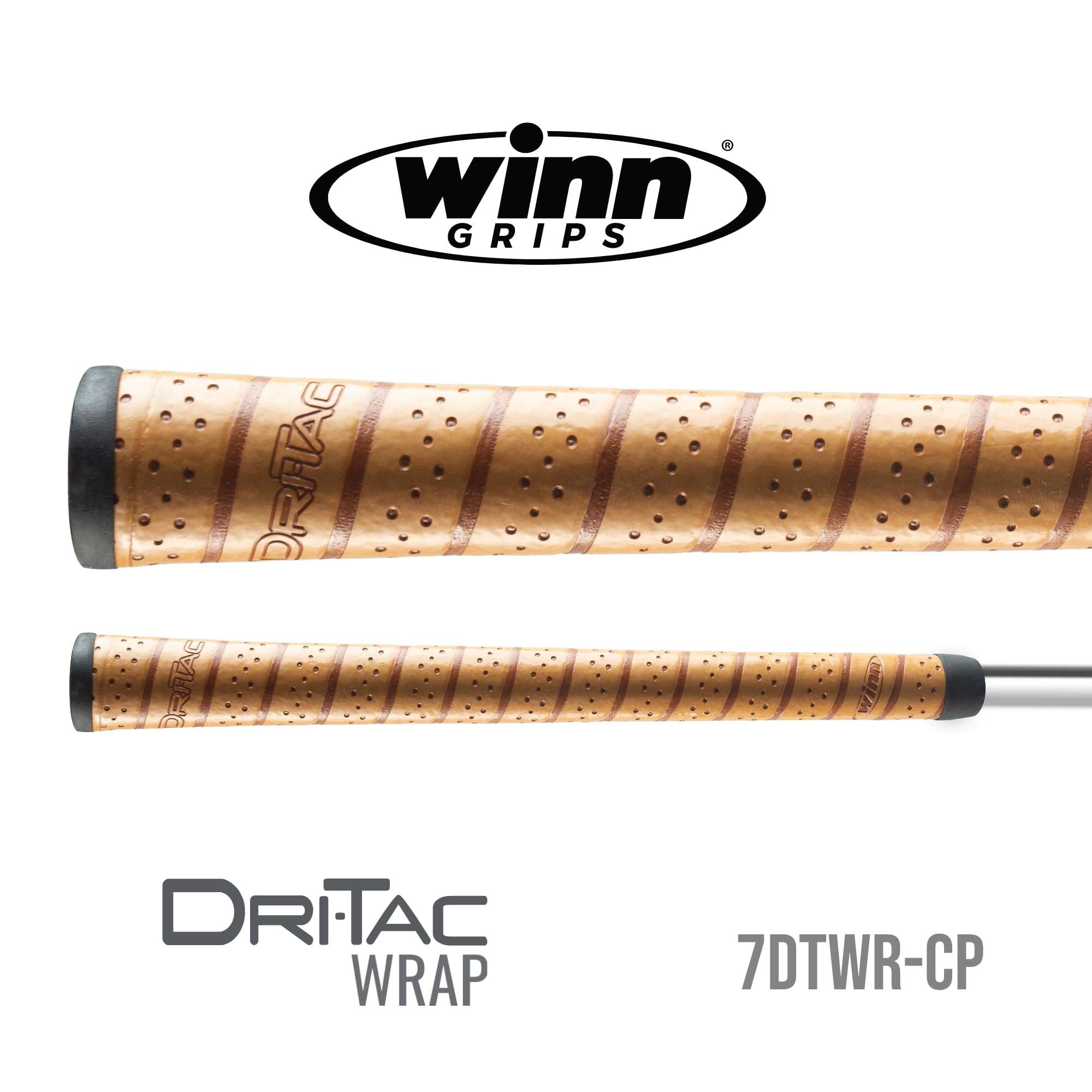 Winn Dri-Tac Wrap Oversize (+1/8'') Golf Grip, Classic Wrap-Style Design With Pronounced Contours For Ultimate Comfort, Winndry