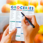 Sweetzer  Orange Fastcheck Grocery List Magnet Pad For Fridge 6X9A Magnetic Notepad With Printed Shopping List Items And Blank G