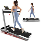 Treadmill for Home, Walking Pad Treadmill with Incline, 2-in-1 Portable Walking Pad with Handle Bar, 330LBS Weight Capacity 2.5H