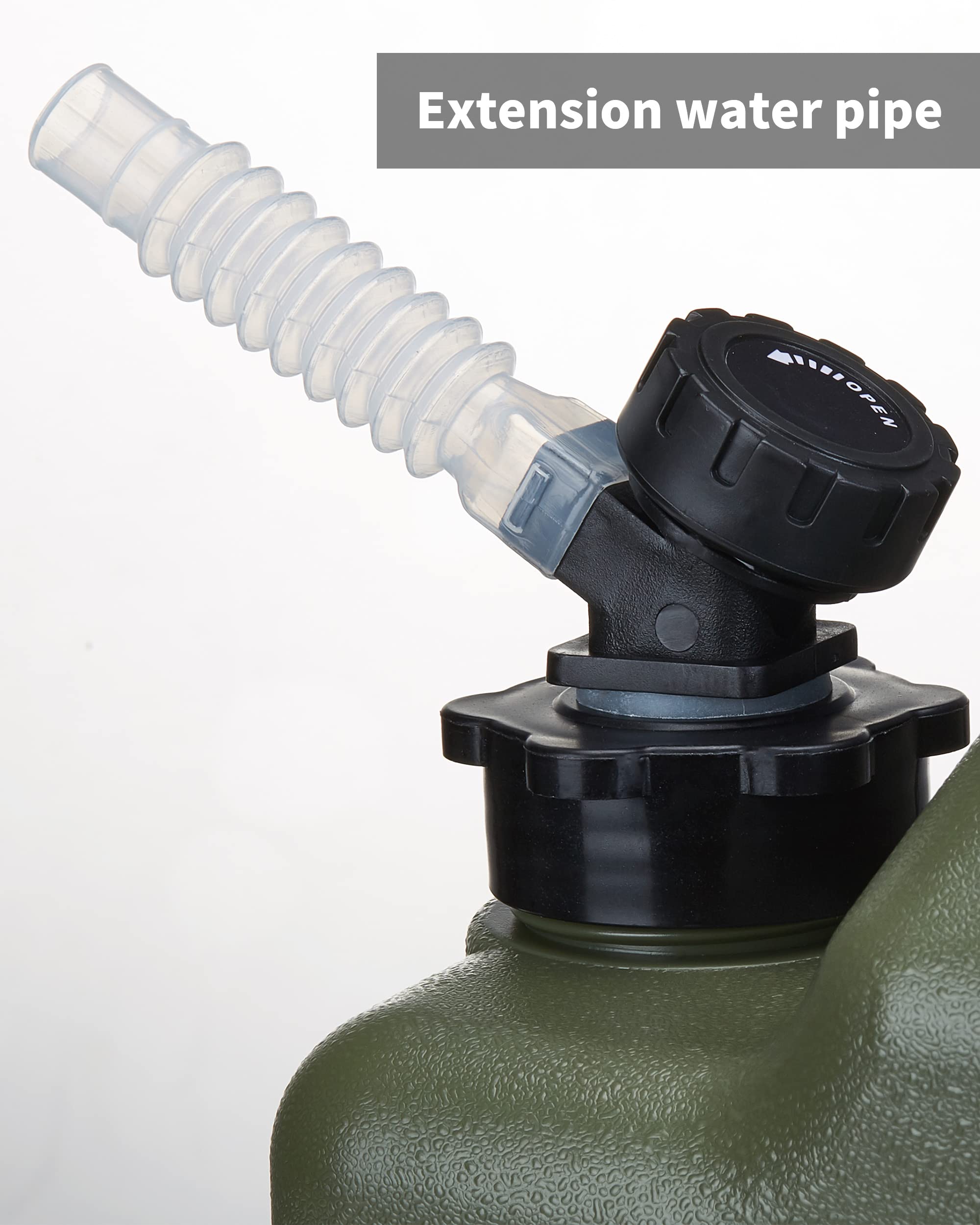 Upwoigh Camping Water Container, 6.6 Gallon Big Water Containers Jug, Truly No Leakage Water Storage, Military Green Water Tank,