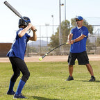 Klz Hitting Stick Batting Swing Trainer Select For Softball With Impact Absorbing Handle, 52 '', Black