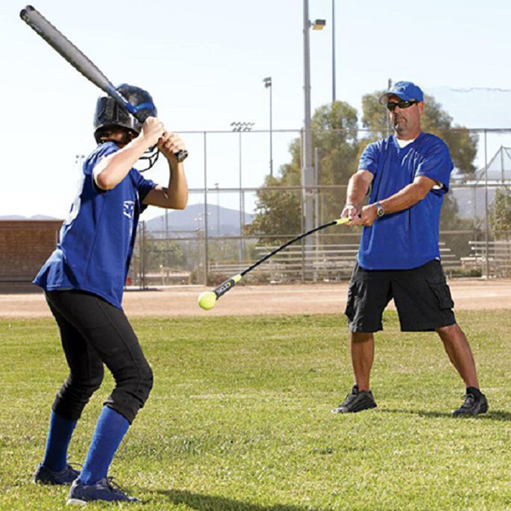 Klz Hitting Stick Batting Swing Trainer Select For Softball With Impact Absorbing Handle, 52 '', Black