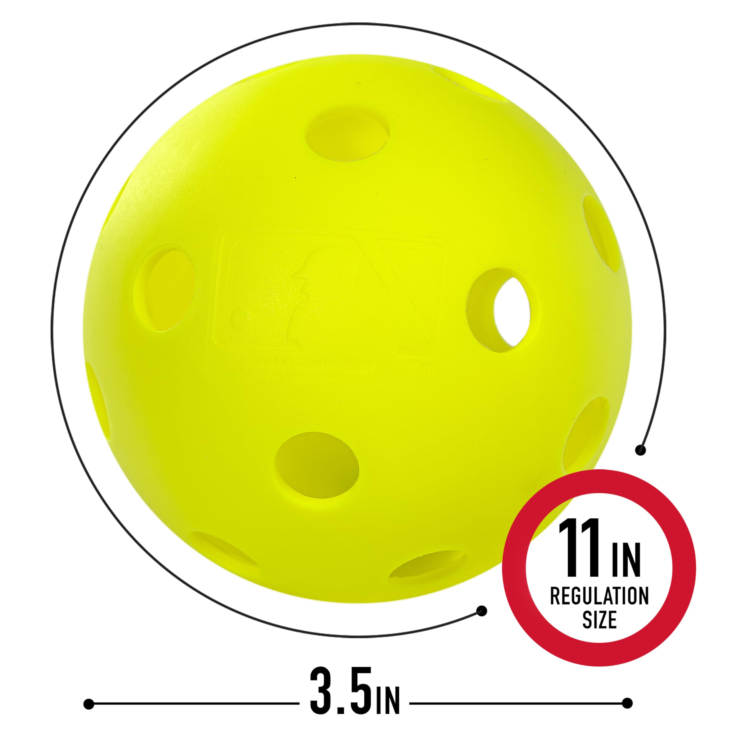 Franklin Sports Plastic Softballs - Mlb - Includes 6 Balls For Batting Practice Or Backyard Baseball Play - Replacement Balls -