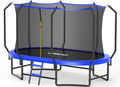 ORCC 7x10 FT Oval Outdoor Trampoline with Safety Net - Recreational Gymnastics Trampoline for Kids, 1200LBS Capacity, Heavy-Duty