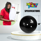 Novelty Place Giant Inflatable Bowling Set For Kids & Adults, One 14 Inches Ball With Six 22 Inches Pins