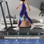 Under Desk Treadmill With Incline, 300Lbs Walking Pad With Handle Bar& Remote Control, 2.5Hp Folding Treadmill For Home/Office,