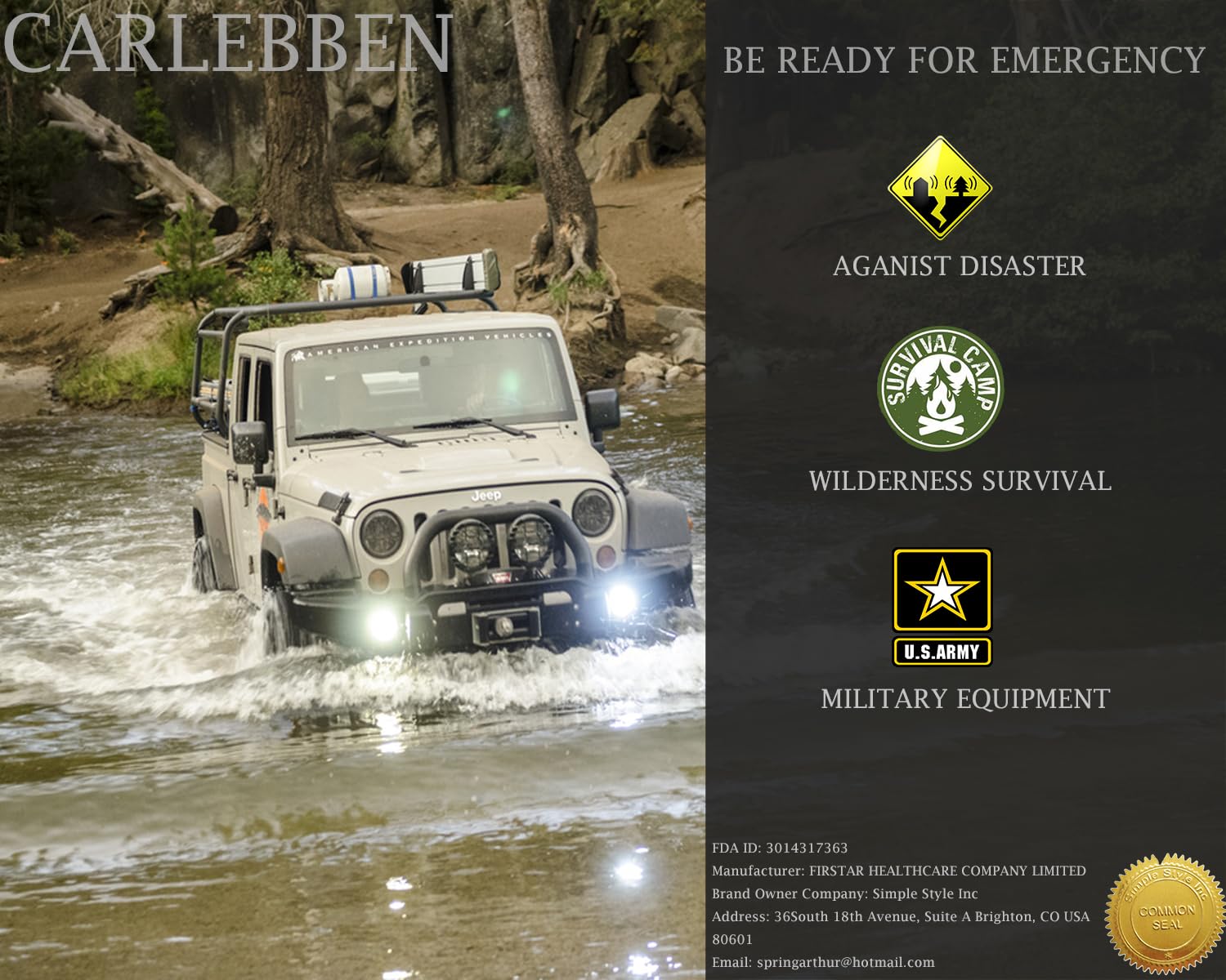 Carlebben Rip-Away Emt Pouch Molle Pouch Ifak Pouch Medical First Aid Kit Utility Pouch 1000D Nylon (With Medical Supplies)