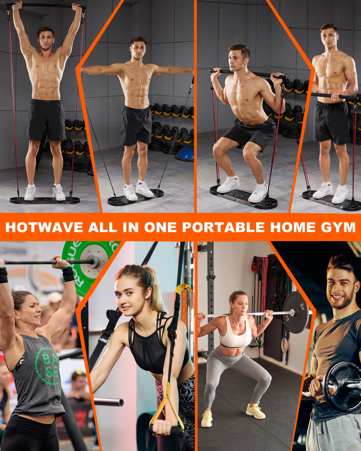 Hotwave 20 In 1 Push Up Board With 16 Gym Accessories.Pushups Bar With Resistance Bands,Portable Home Workout Equipment,Strength