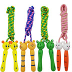 Sackorange 4 Pack Jump Rope With Wood Handles For Kids - Skipping Rope Great For Children And Students Outdoor Fun Activity, Par