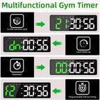 Anexer 16.5 Large Led Timer With Remote Control - Multifunction Countdown Clock For Gym, Hiit, Mma Training, Wall/Desktop Mount,