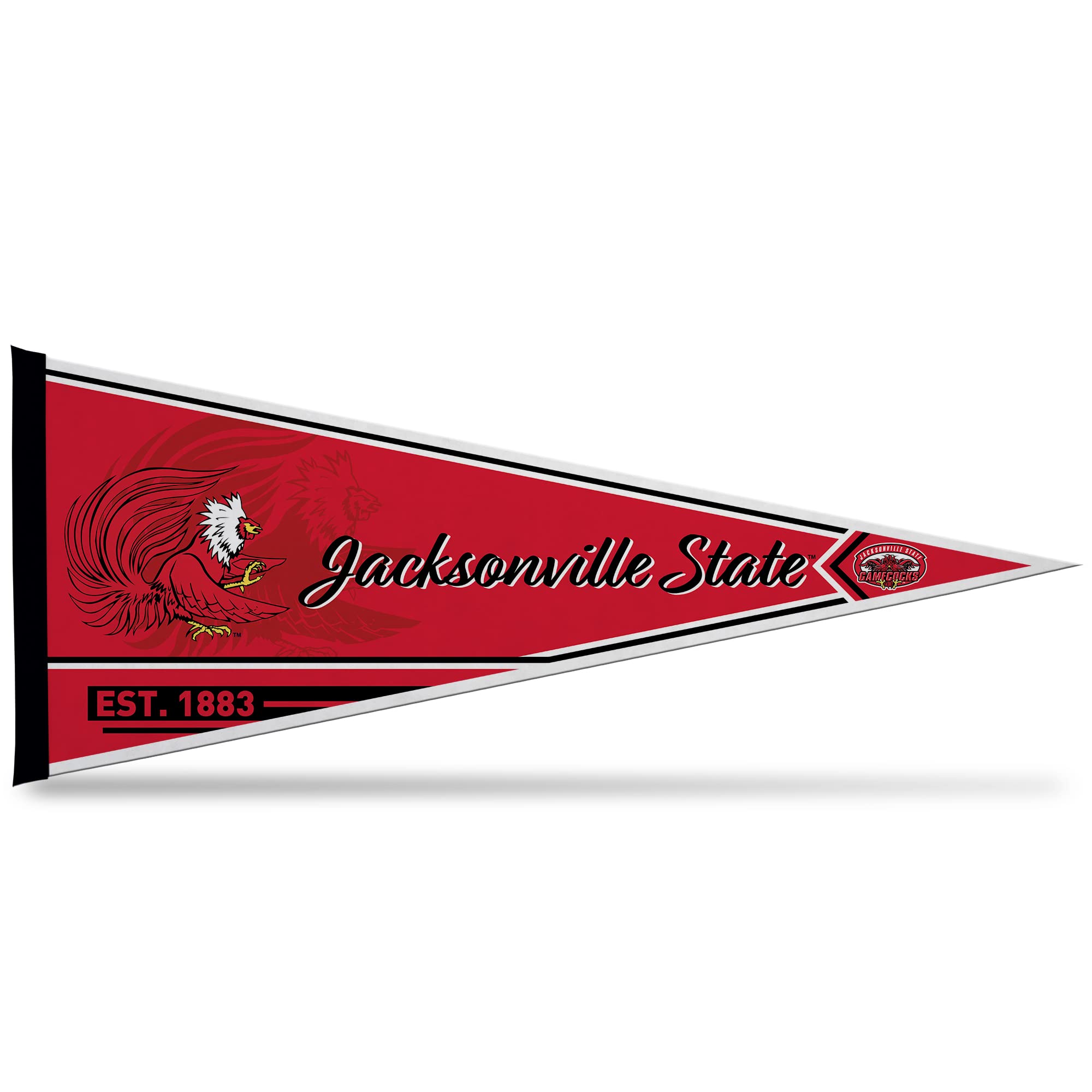 Rico Industries Ncaa Jacksonville State Gamecocks Classic 12'' X 30'' Felt Wall D  Cor Pennant - Great For Home/Bed Room/Man Cav
