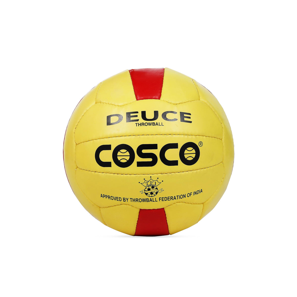Cosco Rubber Deuce Throwball Ball  Size 5, Yellow