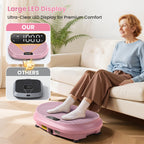 Curved Vibration Plate Exercise Machine, Vibrating Plate 400 Lbs Capacity With 9 Auto Modes And 120 Adjustable Speeds, Large Led