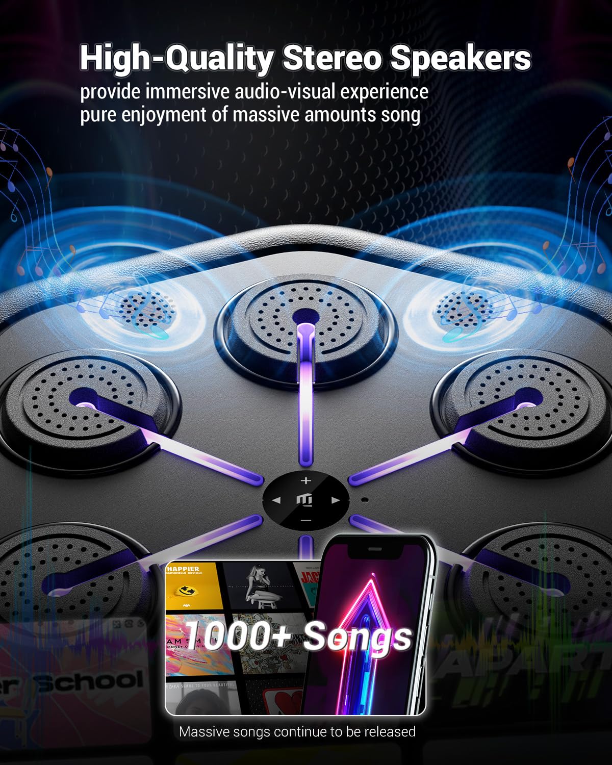 2025 Upgraded Smart Music Boxing Machine, Professional Online Boxing Lessons for Sculpting Fat Burning - 24H Standby, 160 Synced