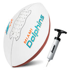 Franklin Sports Nfl Miami Dolphins Autograph Football - Official Size White Panel Souvenir Football For Autographs + Signatures