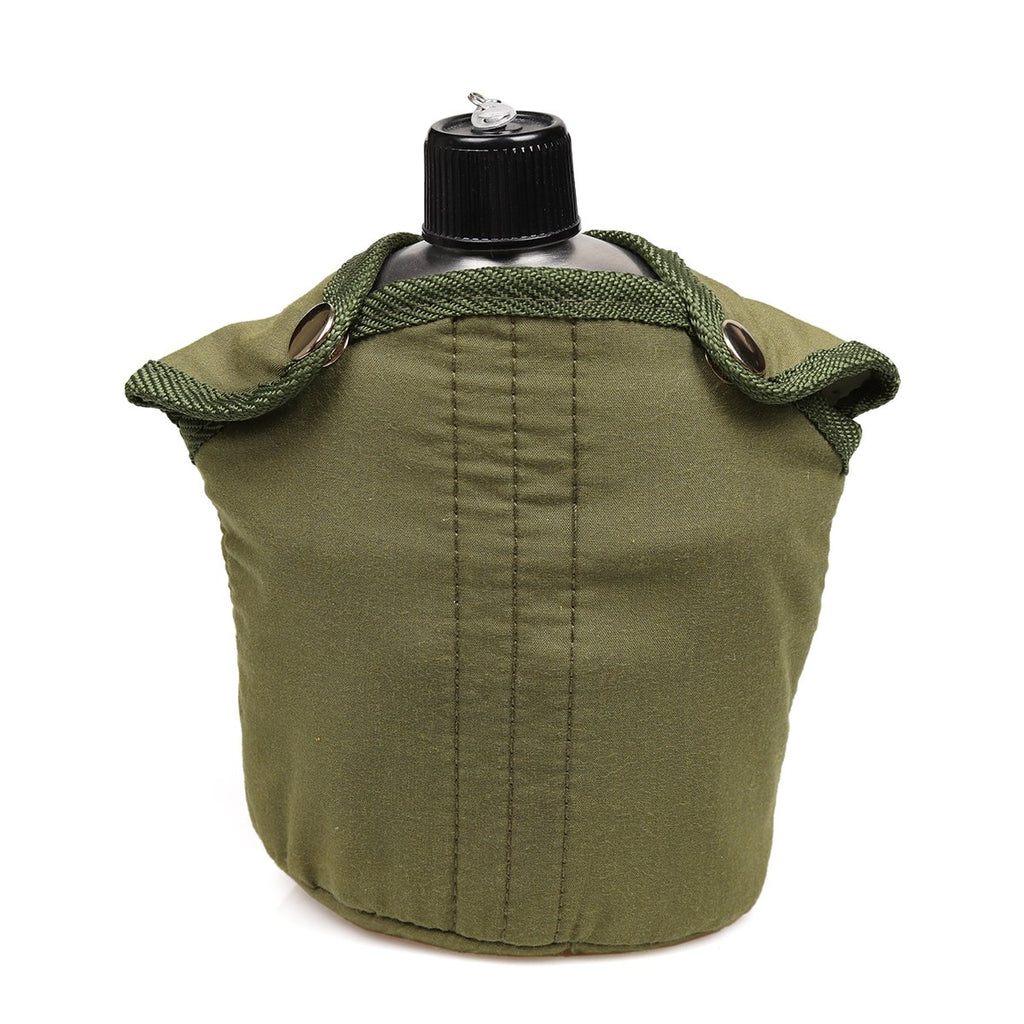Goetland Stainless Steel Wwii Us Military Canteen Kit 1Qt With 0.5Qt Cup Nylon Cover G.I.