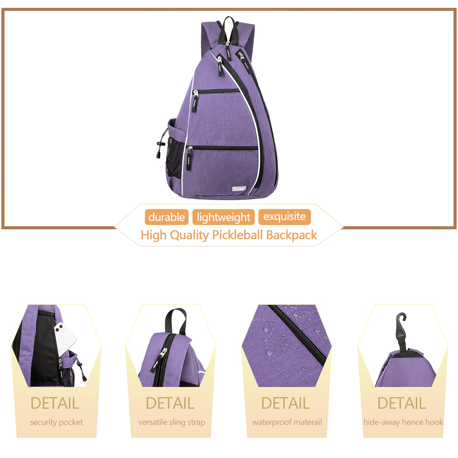 Sucipi Pickleball Bag Pickleball Backpack For Women Men Pickleball Paddle Backpack Reversible Pickleball Paddle Bag Pickleball R