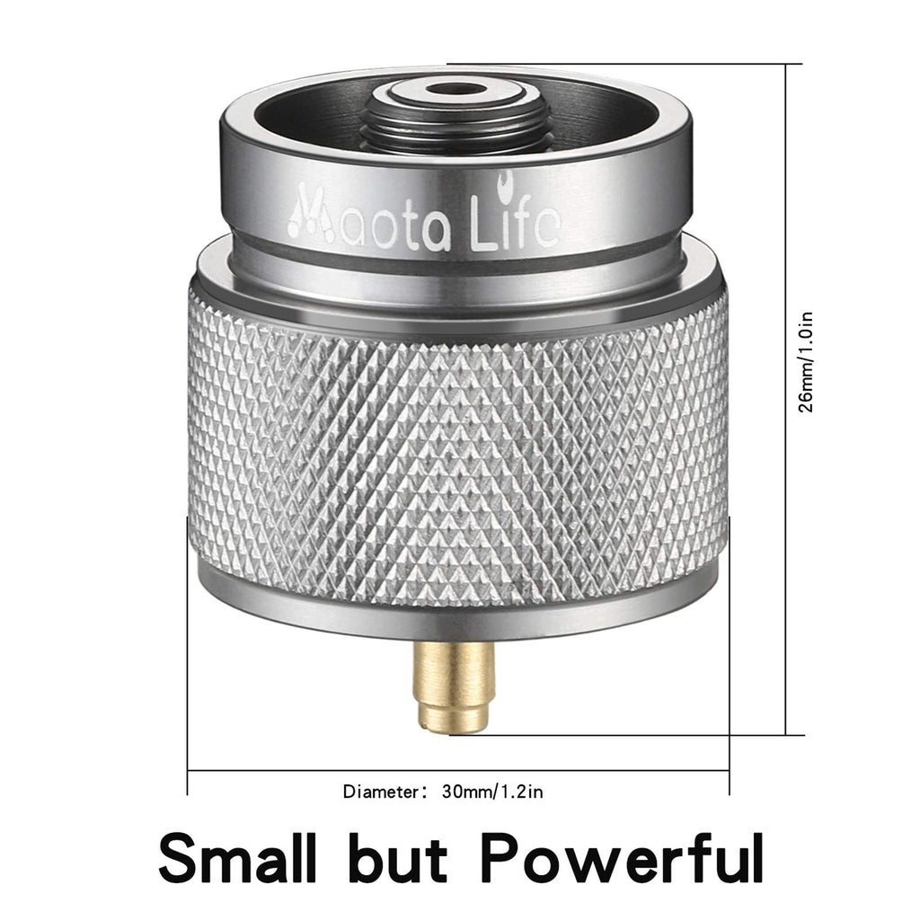 Maotalife Camping Stove Adapter - 1Lb Propane Small Tank Input And En417 Lindal Valve Output Propane Canister Converter - Premiu