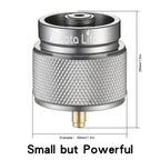 Maotalife Camping Stove Adapter - 1Lb Propane Small Tank Input And En417 Lindal Valve Output Propane Canister Converter - Premiu