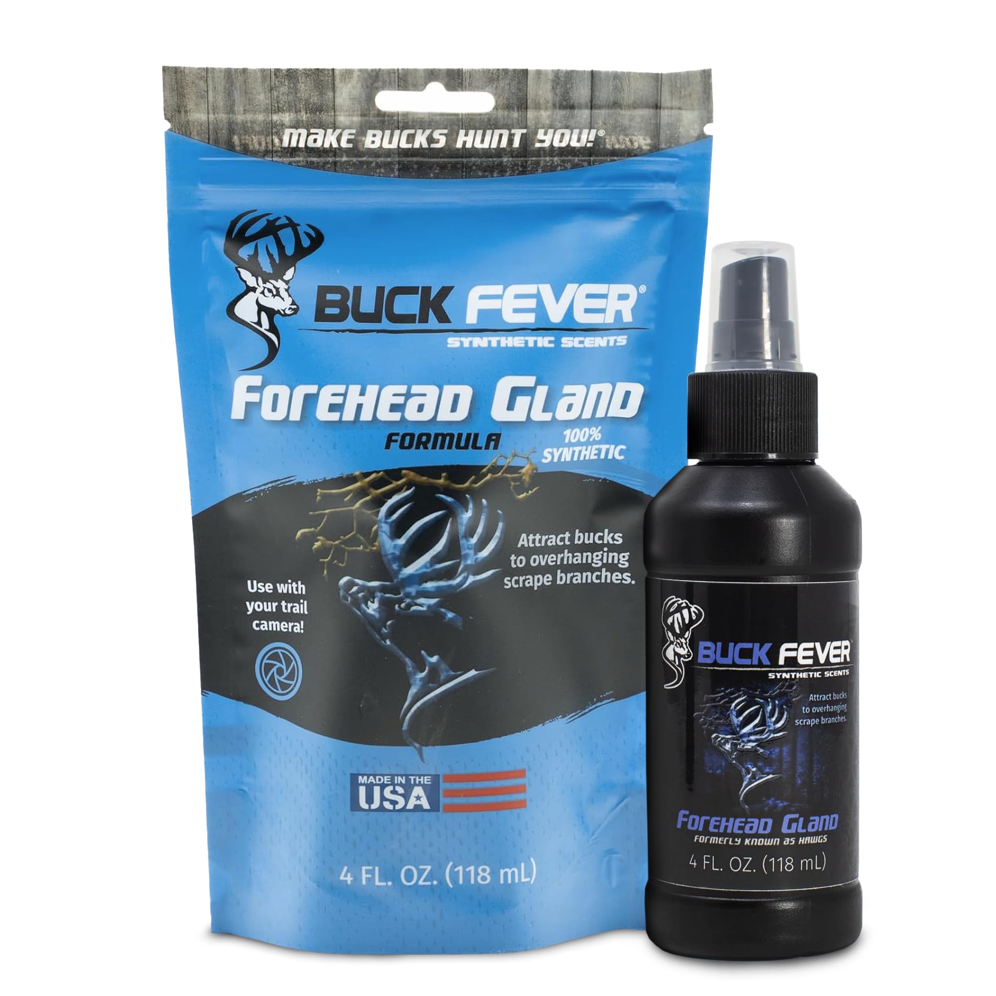 Buck Fever Forehead Gland (4oz Synthetic) - Syntheticly Formulated Buck Lure & Deer Attractant (not just Limited to Whitetail De