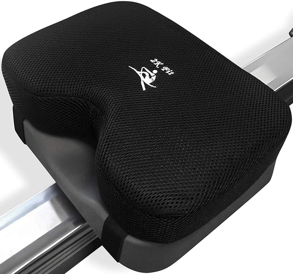2K Fit Rowing Machine Seat Cushion (Model 2) For The Concept 2 Rowing Machine With Custom Memory Foam, Washable Cover, And Strap