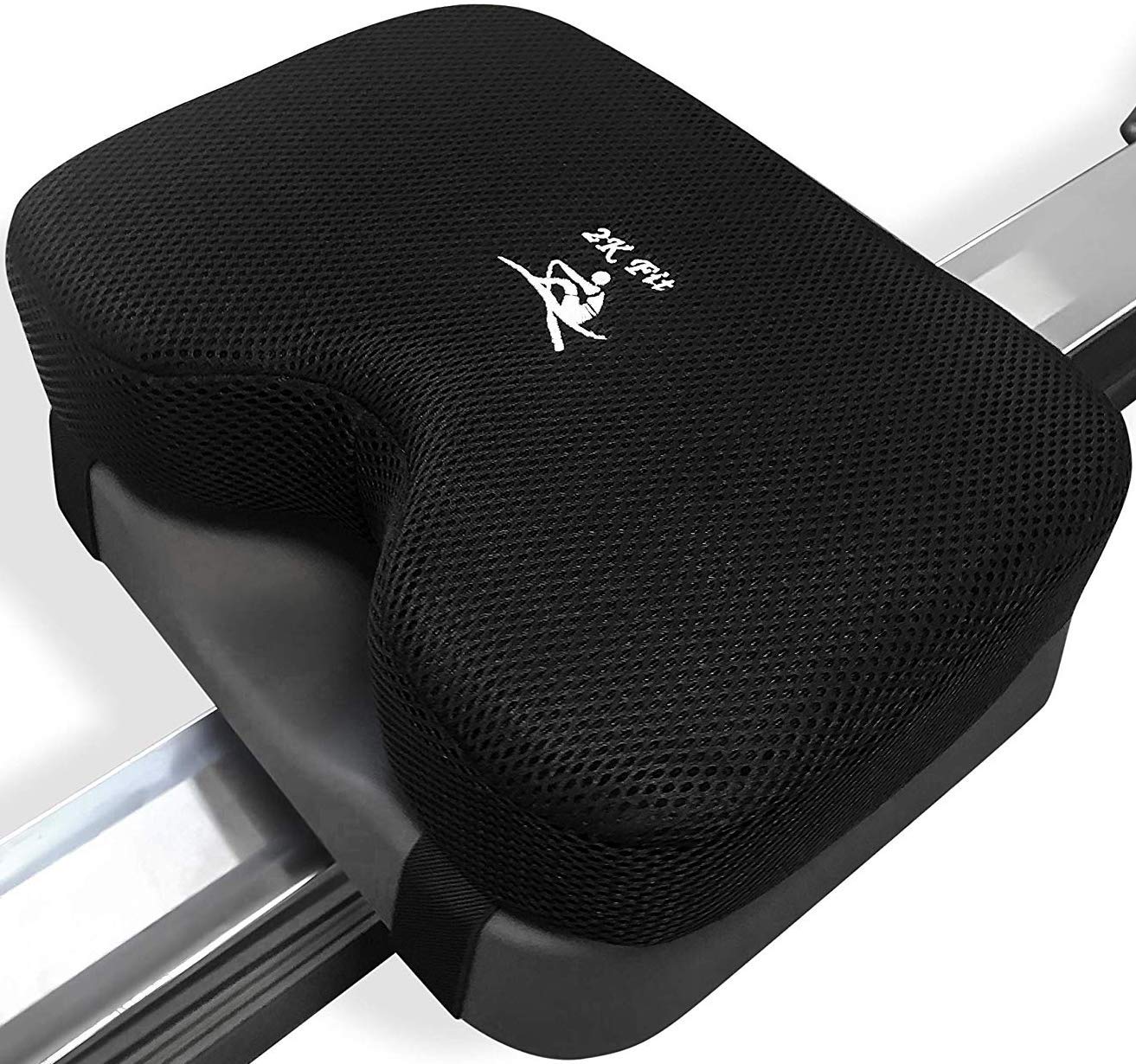 2K Fit Rowing Machine Seat Cushion (Model 2) For The Concept 2 Rowing Machine With Custom Memory Foam, Washable Cover, And Strap