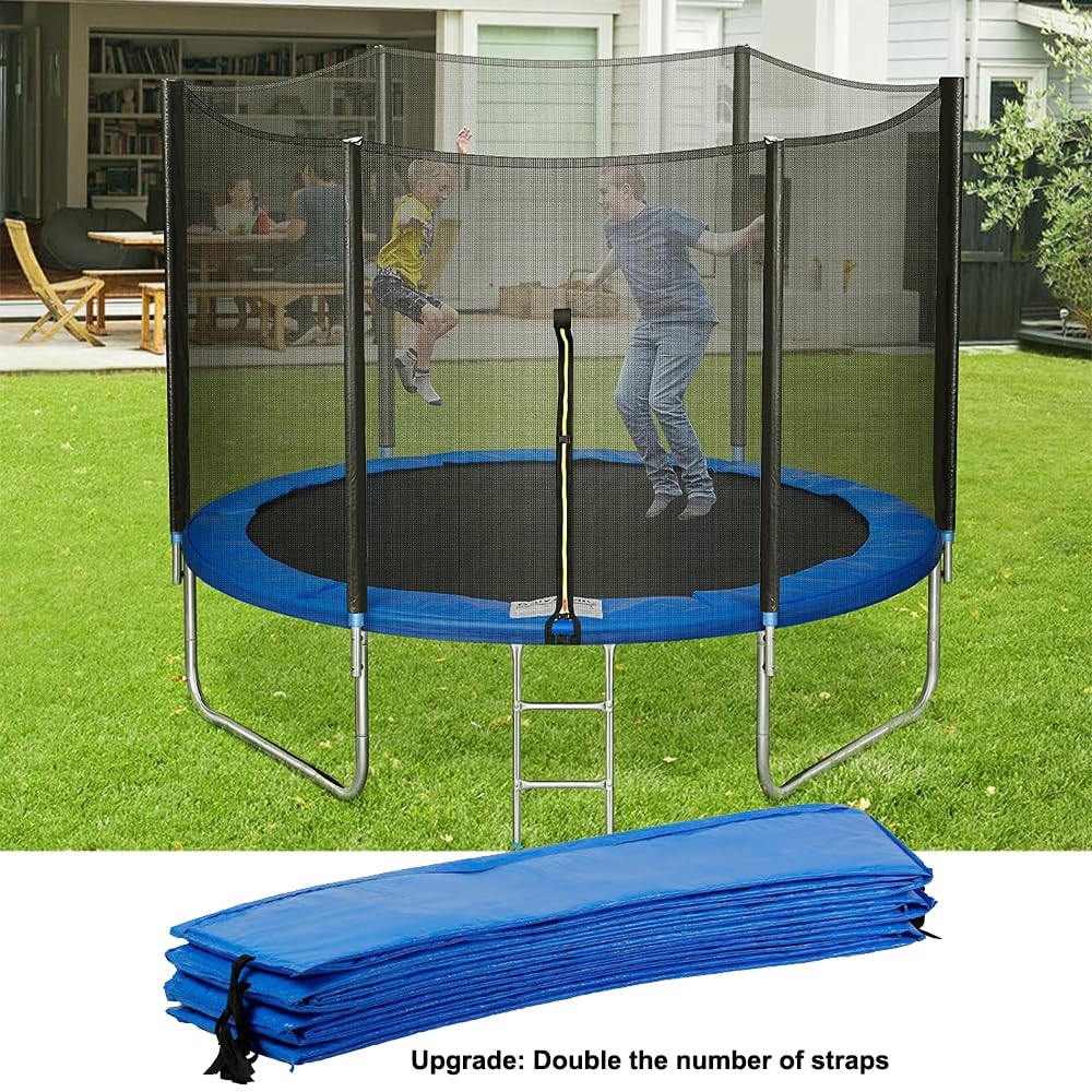 Trampoline Replacement Pad Safety Spring Cover, No Holes For Pole, Universal Fits For 10Ft Frames, Waterproof Trampoline Accesso