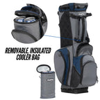 Bag Boy Chiller Pro Hybrid Golf Stand Bag, 15 Way Top with Full Length Individual Dividers, Rubberized Putter Well, Removable Co