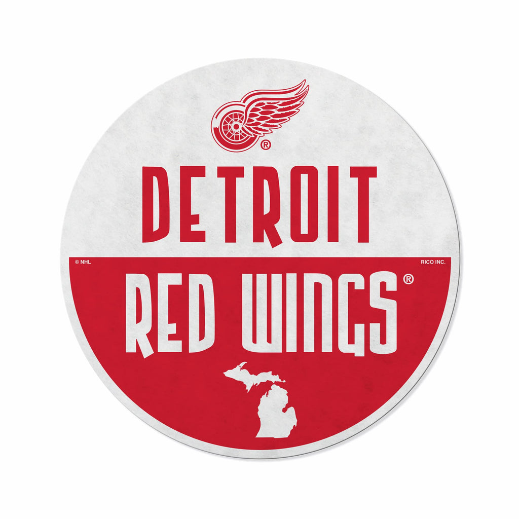 Rico Industries Nhl Detroit Red Wings Classic Shape Cut Pennant - Home And Living Room D  Cor - Soft Felt Ez To Hang
