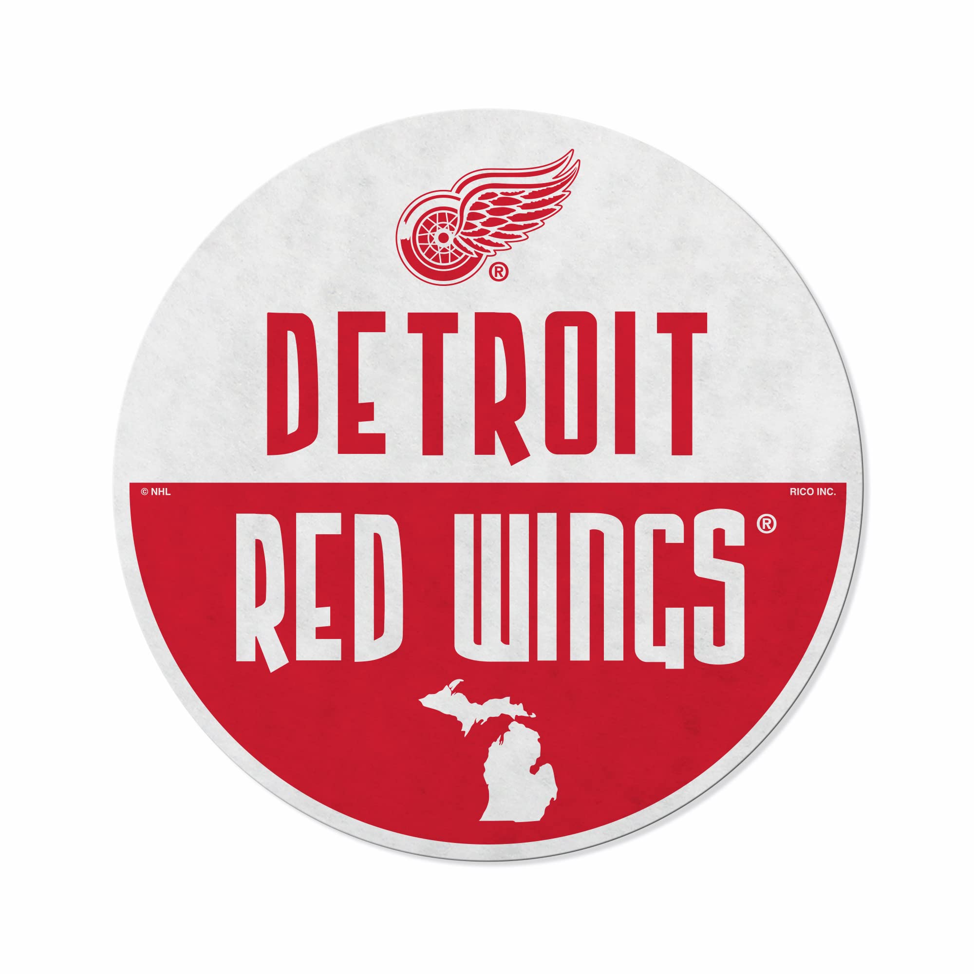 Rico Industries Nhl Detroit Red Wings Classic Shape Cut Pennant - Home And Living Room D  Cor - Soft Felt Ez To Hang