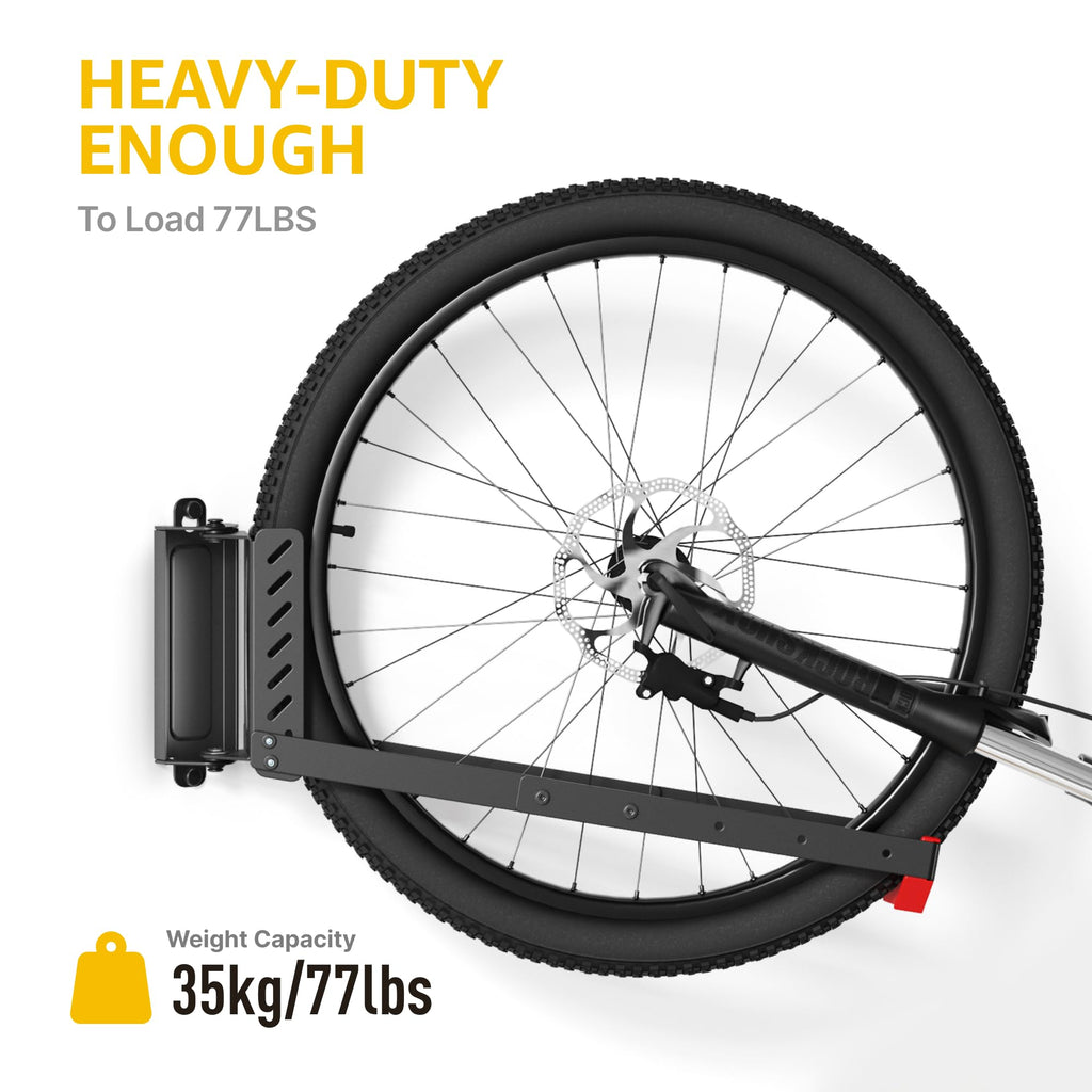 monTEK Swivel Bike Wall Mount, No Heavy Lifting Required Bike Wall Mount, Bike Hangers for Garage, Space-Saving Bike Rack Garage