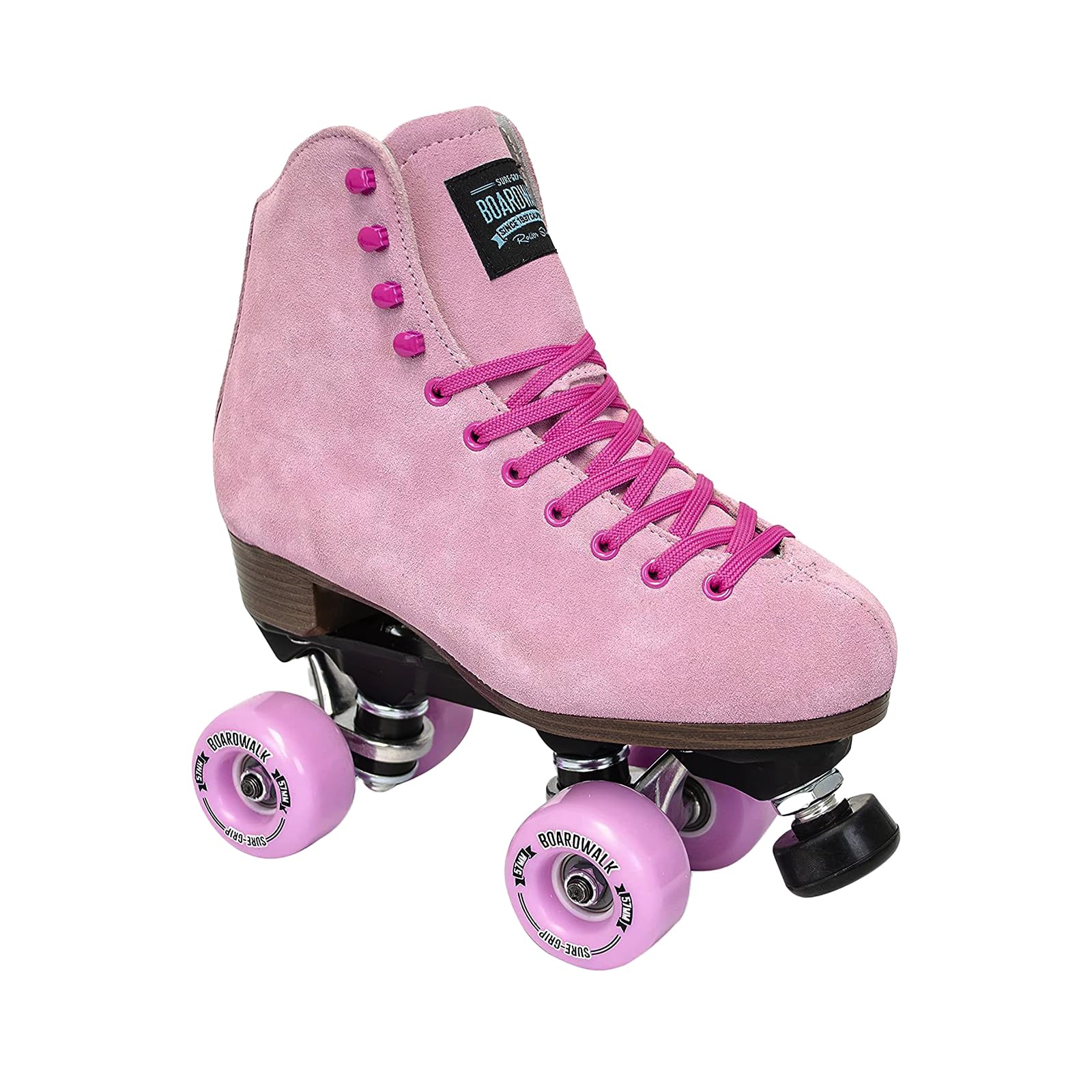 Sure-Grip Boardwalk Unisex Outdoor Roller Skates Material of Leather, Rubber, Suede & Aluminum Trucks | Comfortable, Extra Long 