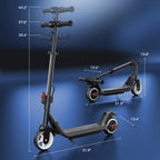 Electric Scooter for Kids, 200W Motor, Smart Display, 3 Safe Speeds (5/8/12 MPH), Colorful Lights, Foldable & Bluetooth, Dual Br