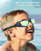 Aegend Swim Goggles Pack of 2 Swimming Goggles for Kids, Boys and Girls Age 3-14